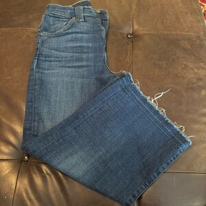 7 For All Mankind Copped Denim Wide Jeans Size 25